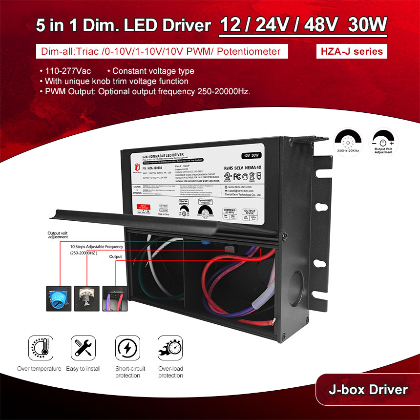 dimmable led driver 30w