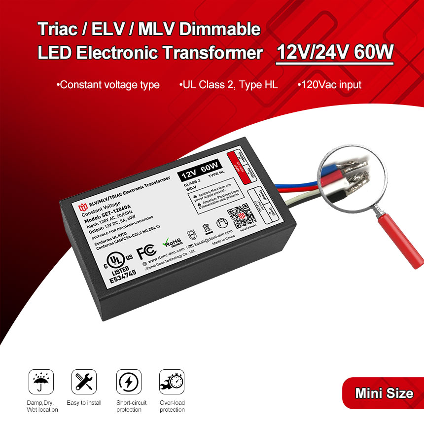 12 volt LED transformer 60 watt