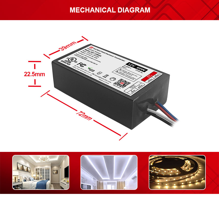 12 volt LED transformer 60 watt