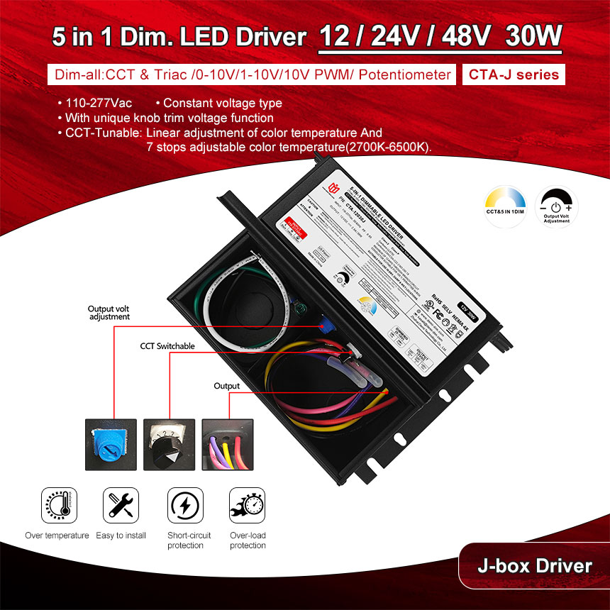 30w dimmable led driver