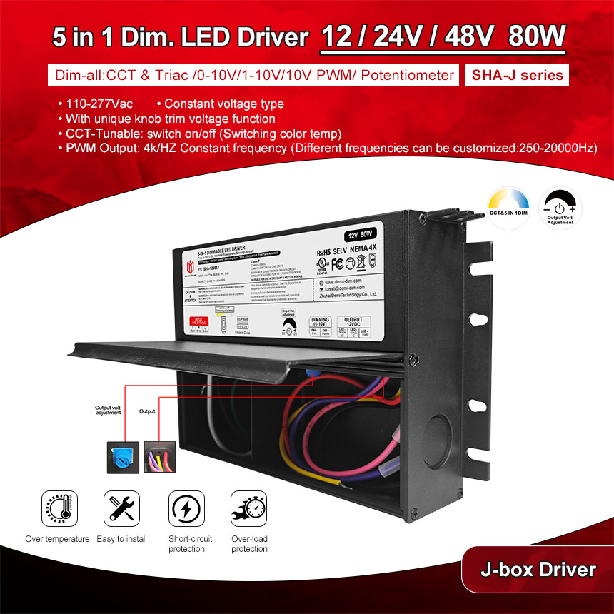 80w dimmable led driver