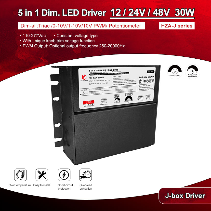 dimmable led driver 30w